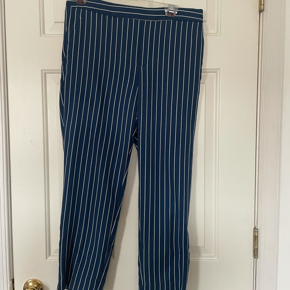 Pinstripe pull on pants